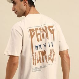 Being Human Pure Cotton Brand Logo Printed Relaxed Fit T-shirt-picture-15