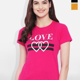 Fabflee Pack Of 3 Typography Printed Cotton T-shirt-image-78