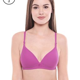 Bodycare Women Pack of 3 Purple Solid T-shirt Bra 6552LOV-picture-52