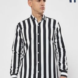 YOUTH FIRST Men Premium Opaque Striped Casual Shirt-image-75