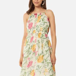 ALL WAYS YOU Floral Print Georgette Fit & Flare Midi Dress-image-81