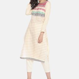 AURELIA Women Straight Cotton Kurta-image-92