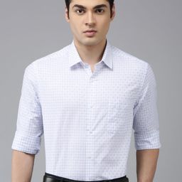Arrow Manhattan Slim Fit Checked Pure Cotton Formal Shirt-picture-5