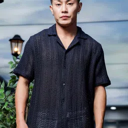 House of Koala Unisex Classic Cuban Collar Checked Cotton Oversized Casual Shirt-image-20
