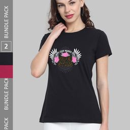 CHOZI Pack Of 2 Graphic Printed Bio Finish Cotton T-shirt-picture-9