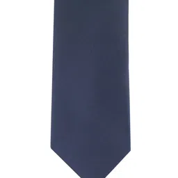 The Tie Hub Navy Blue Solid Skinny Tie-image-98