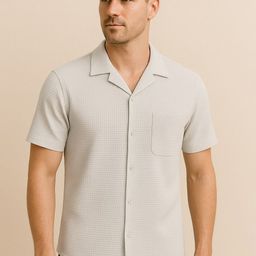Colorchakra Cuban Collar Casual Shirt-image-38
