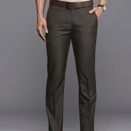 Raymond Men Textured Slim Fit Formal Trousers-picture-40