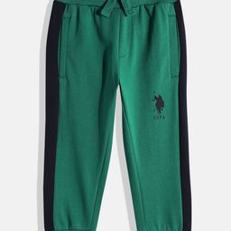 U.S. Polo Assn. Kids Boys Pure Cotton Joggers with Side Stripe-44