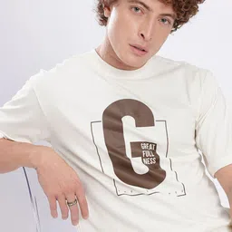 glitchez Typography Printed Relaxed Fit T-shirt-image-65