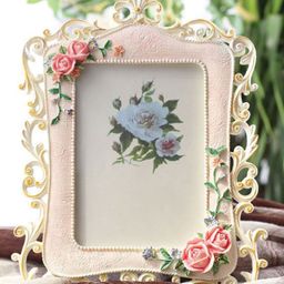 Art Street Pink & Green Resin Painted Photo Frame-15