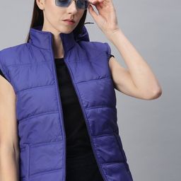 VOXATI Women Blue Padded Jacket-image-33