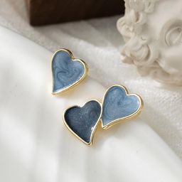 MYKI Gold Plated Heart Shape Studs Earrings-9