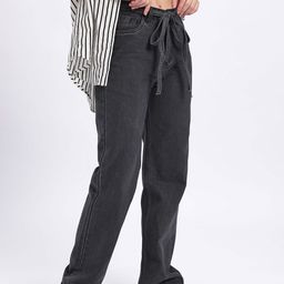glitchez Women Straight Fit Mid-Rise Jeans With Belt-image-56