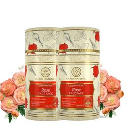 Khadi Natural Set of 2 Rose Herbal Face Masks - 100g Each-15