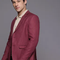 Louis Philippe Slim Fit Notched Lapel Collar Single Breasted Casual Blazer-image-99