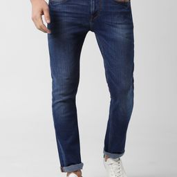 Peter England Casuals Men Navy Blue Slim Fit Mid-Rise Clean Look Stretchable Jeans-image-14