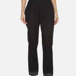 Saffron Threads Women Black Original Regular Fit Solid Regular Trousers-image-31