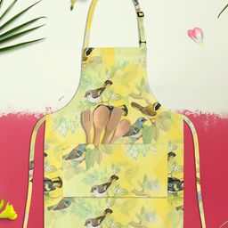 ArtzFolio Yellow & Blue Printed Cotton Aprons-image-28