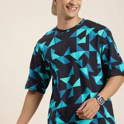 HERE&NOW Printed Drop-Shoulder Sleeves Pure Cotton Oversized T-shirt-picture-4