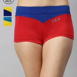 IC4 Women Pack of 3 Colourblocked Designer Boy Shorts 0RBR-TY-YRB-1008P3-image-18