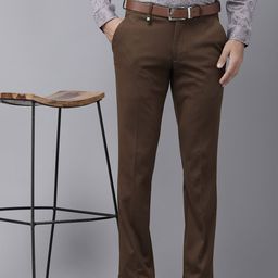 V Dot Men Textured Skinny Fit Formal Trousers-image-69