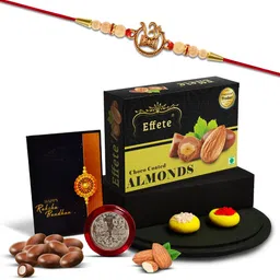 DeoDap Unisex 3 Pieces Beaded Rakhi Gift Set-image-83