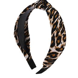 BuckleUp Women Brown & Black Animal Print Knot Detailed Hairband-image-43