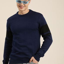HERE&NOW Solid Round Neck Long Sleeves Pullover-image-74