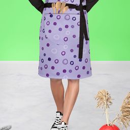 ArtzFolio Blue & Purple Printed Cotton Waist Apron-image-71