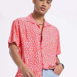 glitchez Abstract Aesthetics Cuban Collar Relaxed Fit Casual Shirt-image-43