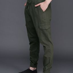WROGN Men Olive Green Joggers-image-40