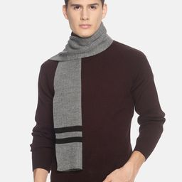 513 Men Grey Ribbed Muffler-image-76
