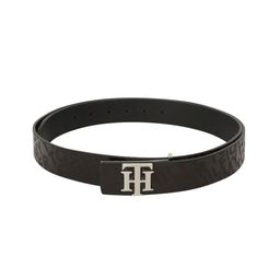 Tommy Hilfiger Unisex Black Printed Leather Belt-image-49