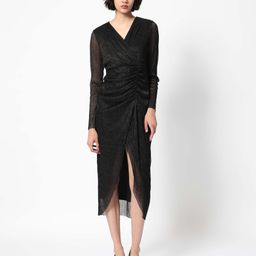 RAREISM Self Design Wrap Midi Dress-image-86