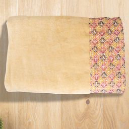 RANGOLI Beige Printed 450 GSM Cotton Bath Towel-15