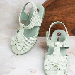 Minesole Girls Perforations PU Round Toe Velcro Slip-On Sneakers-image-43