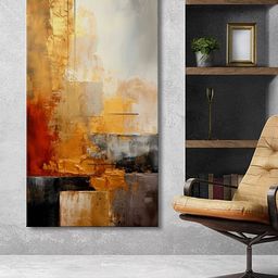 999Store Brown & Orange Canvas Abstract Wall Art-image-14