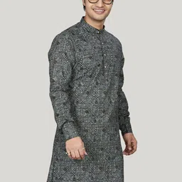 Authentics Men Flared Sleeves Thread Work Kurta-image-59