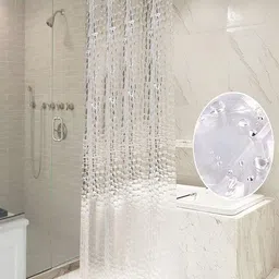 CASA-NEST Transparent Waterproof Shower Curtain-image-18