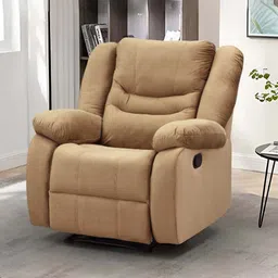 Royaloak Joy Beige Manual Single Seater Recliner-image-10