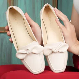 DressBerry Women Textured Mules with Bows Flats-35