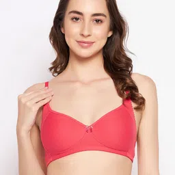 Clovia Red Solid Non-Wired Non Padded Everyday Bra-image-13
