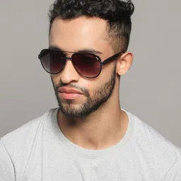 IDEE Men Aviator Sunglasses with UV Protected Lens IDS2936C3SG-10