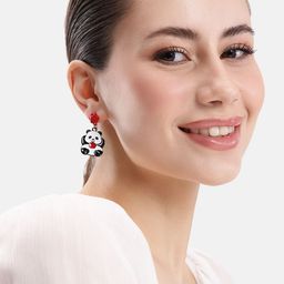 DressBerry Mismatch Panda Design Quirky Drop Earrings-image-64