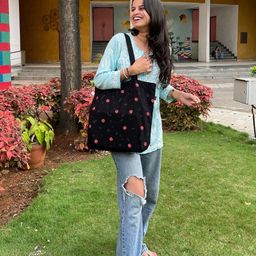 EcoRight Graphic Printed Oversized Shopper Cotton Tote Bag-12