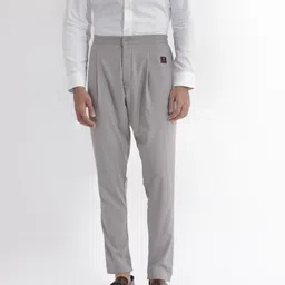 RARE RABBIT Men Medo-P Regular Fit Mid-Rise Pleated Trousers-image-79