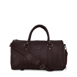 Leather World Unisex Brown Solid Medium Duffle Travel Luggage Bag-20