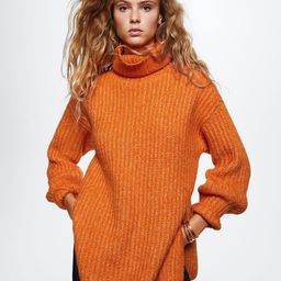 MANGO Women Sustainable Ribbed Longline Pullover-image-52