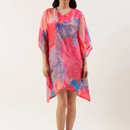Clt.s Floral Print Kaftan Swimwear Cover Up Dress-image-6